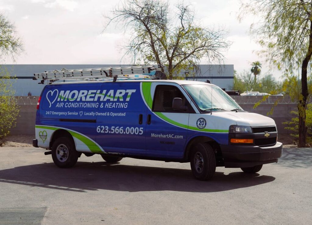 Morehart Van Pulling Into parking lot